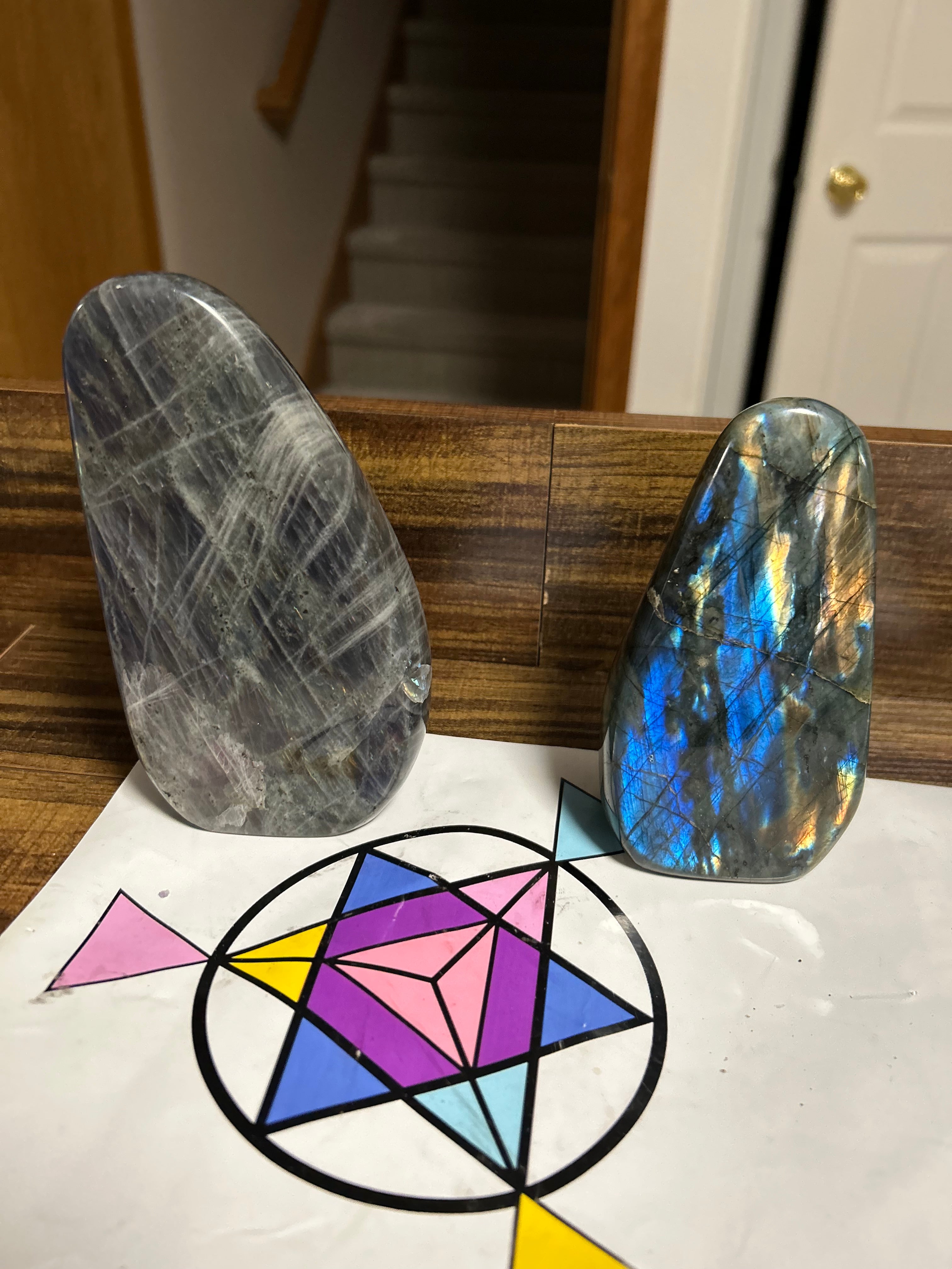 BRIGHT Blue Yellow Labradorite Free Form from Madagascar