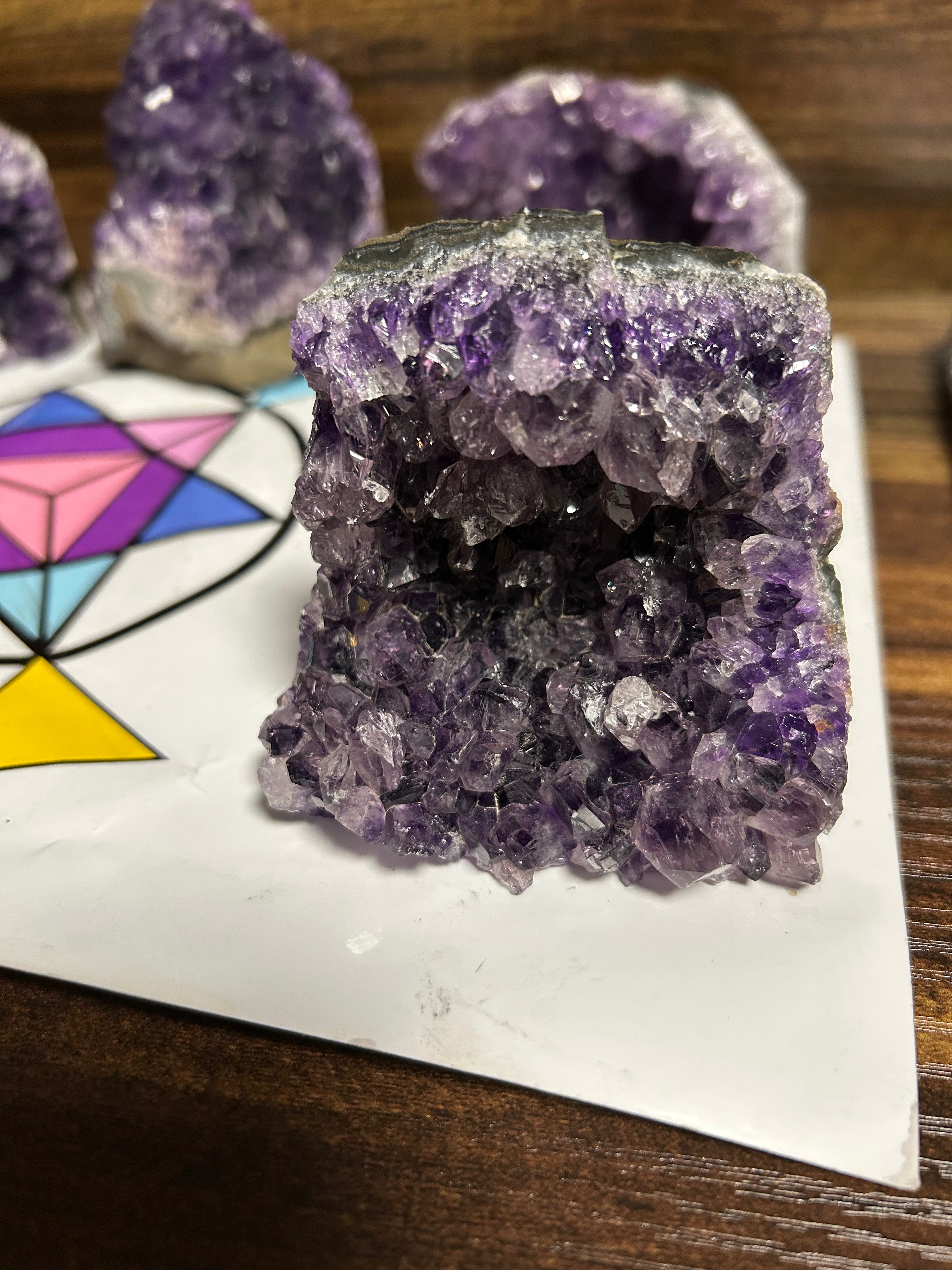 Beautiful Uruguayan Amethyst Cut Base