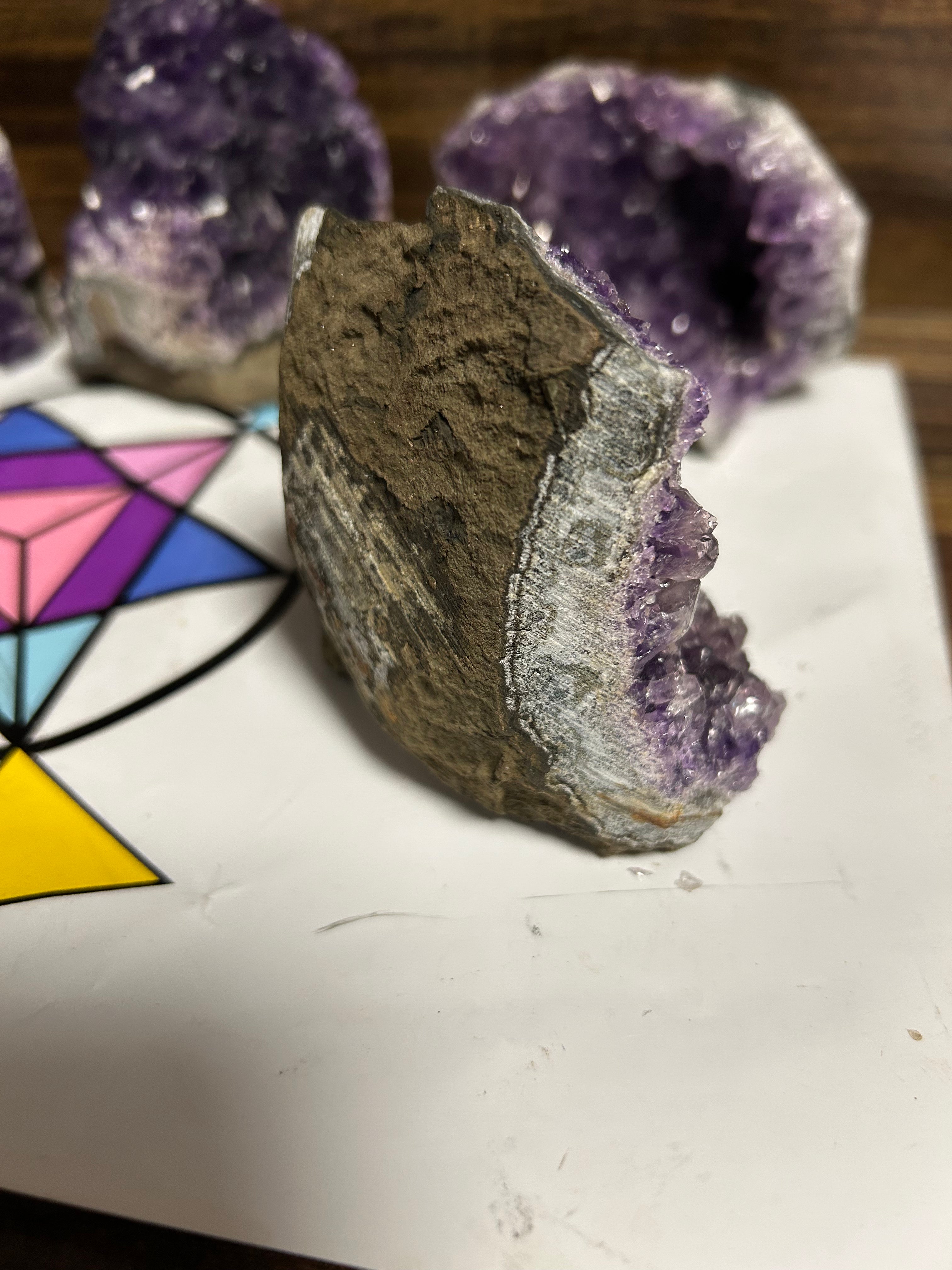 Beautiful Uruguayan Amethyst Cut Base
