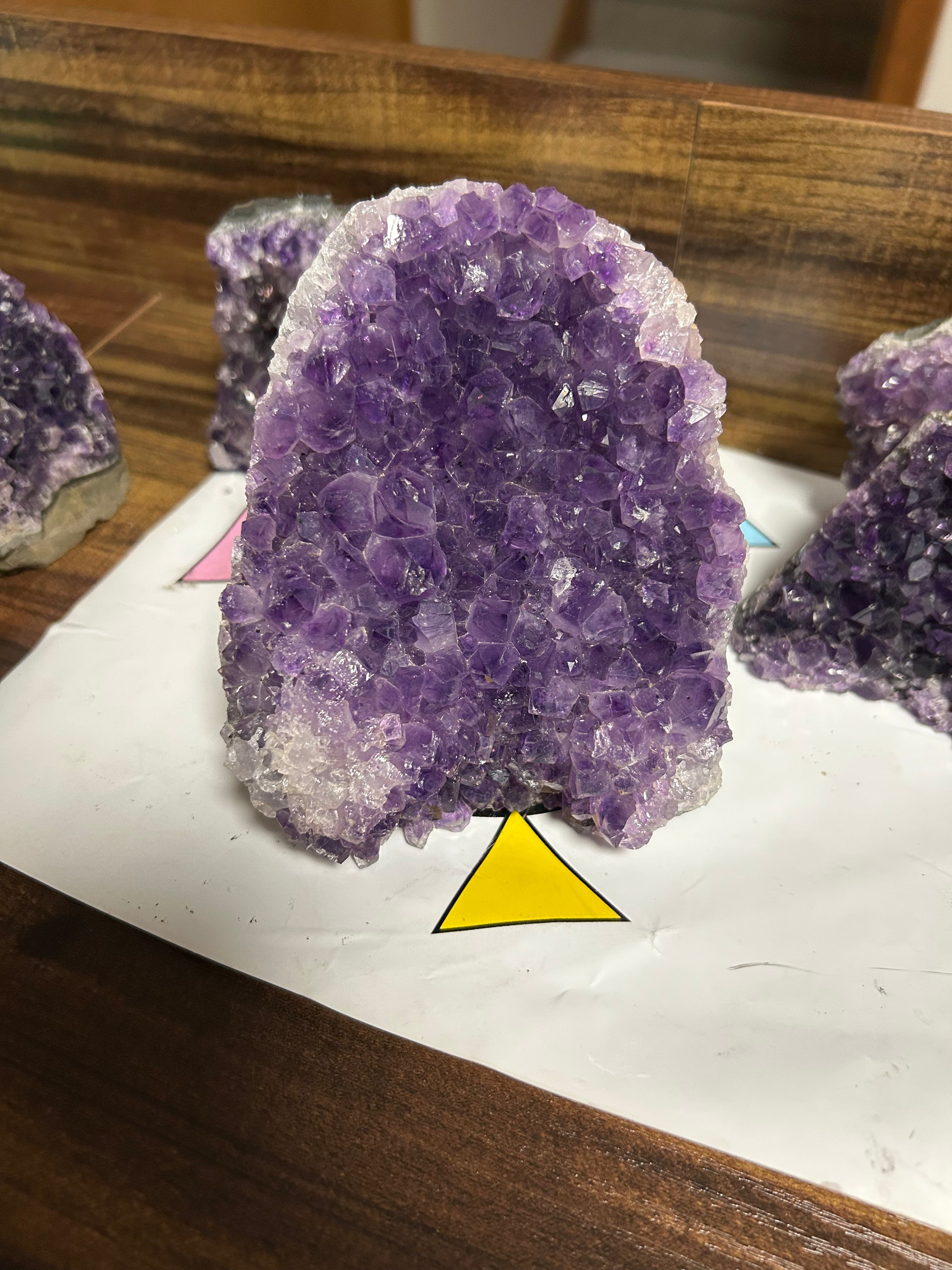 Amazing Uruguayan Amethyst Cut Base