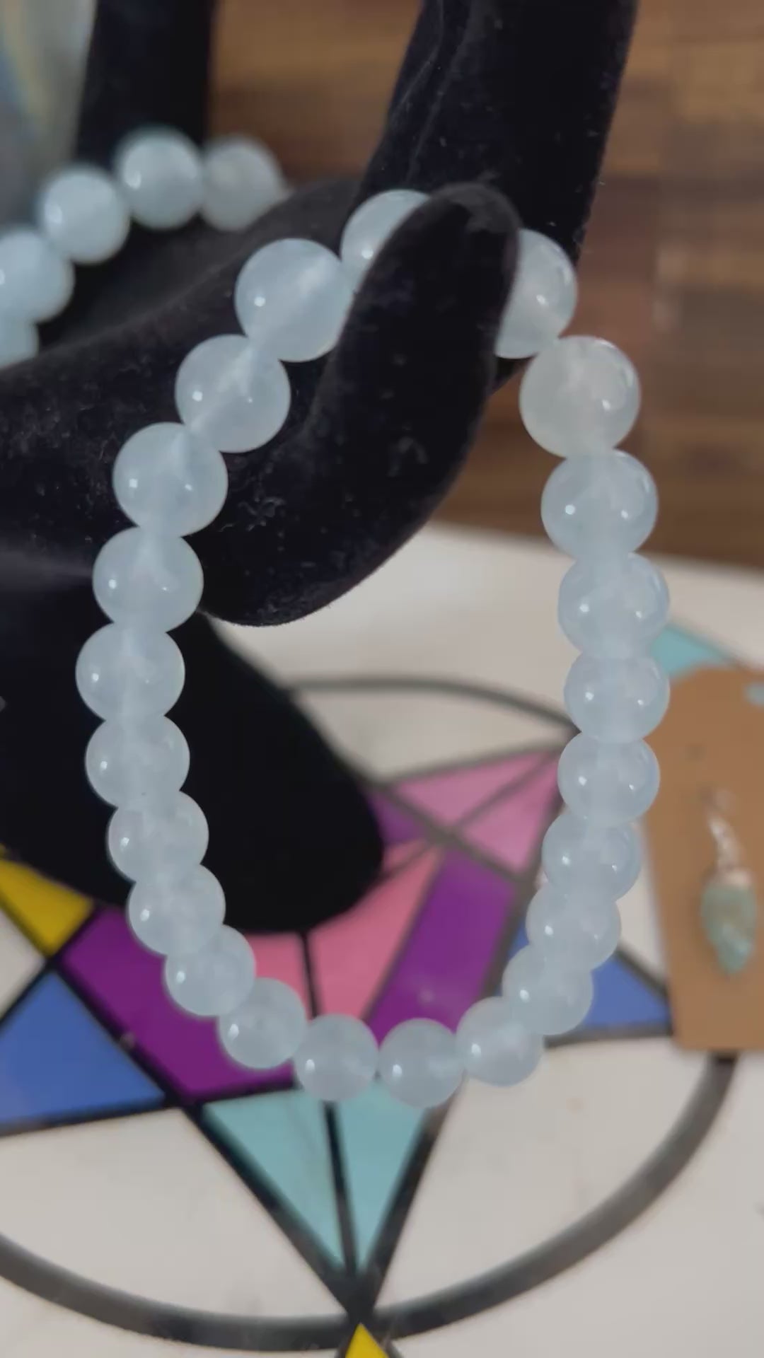 Authentic Aquamarine Crystal Bracelet (Large Size)