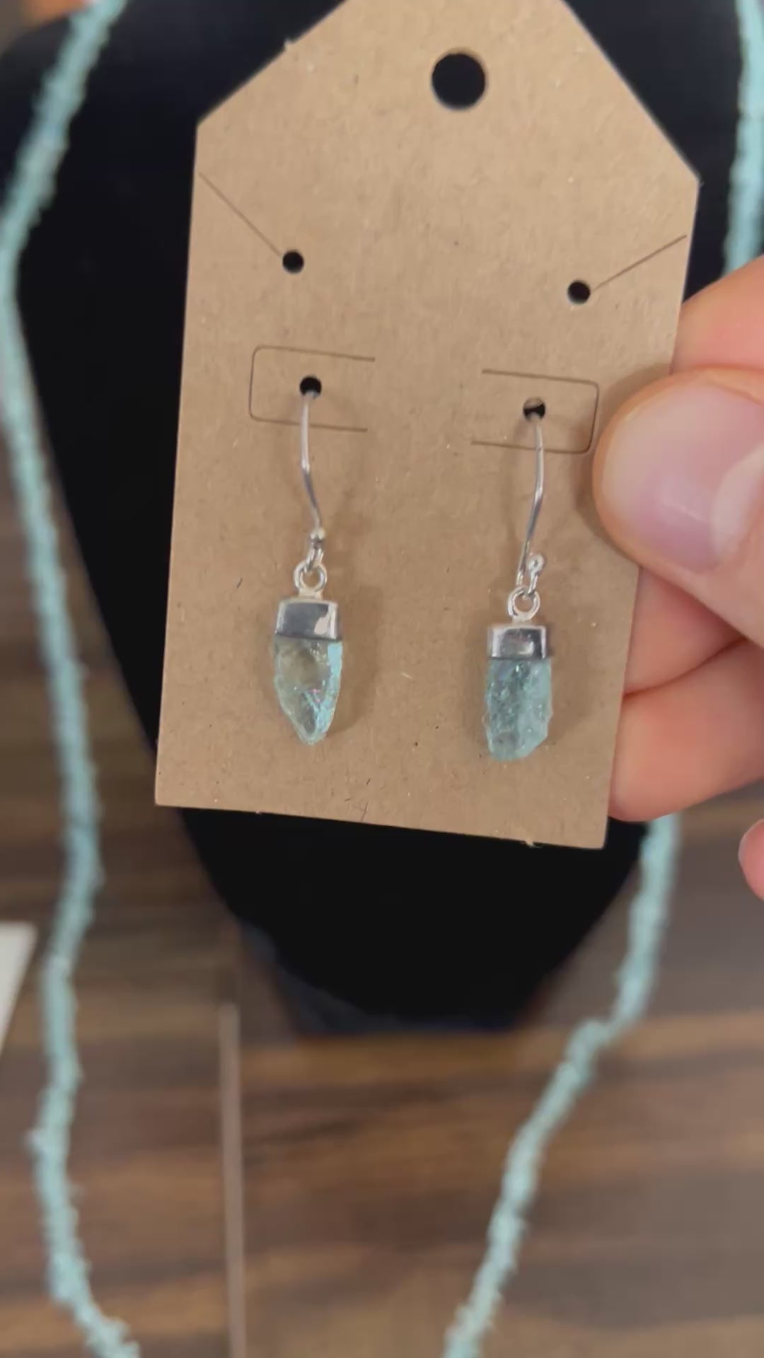 THROAT CHAKRA Authentic Aquamarine .925 Sterling Silver Earrings