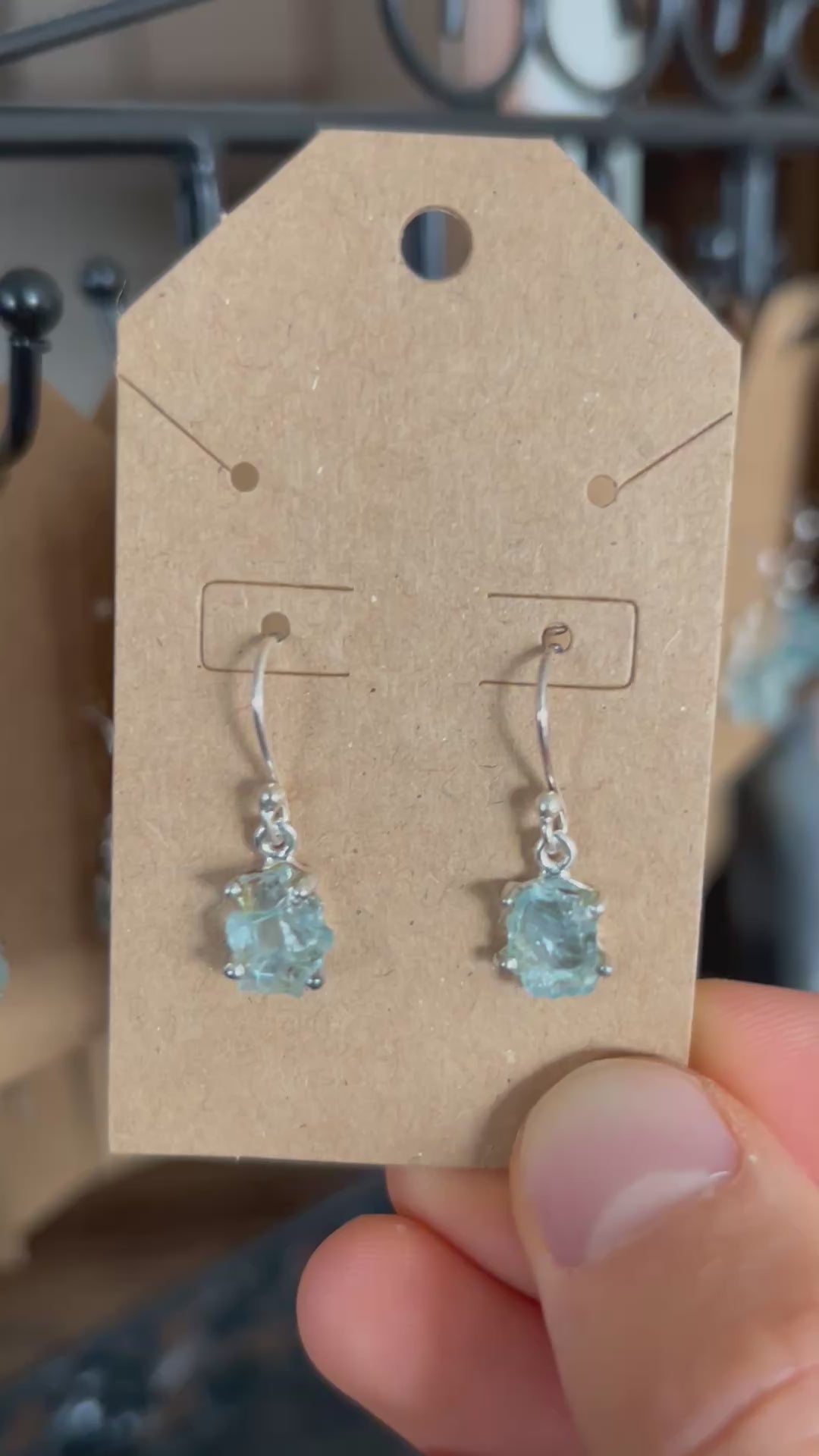 THROAT CHAKRA Authentic Aquamarine .925 Sterling Silver Earrings