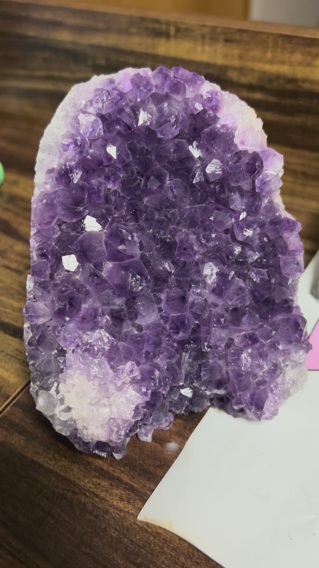 Small Amazing Uruguayan Amethyst Cut Base