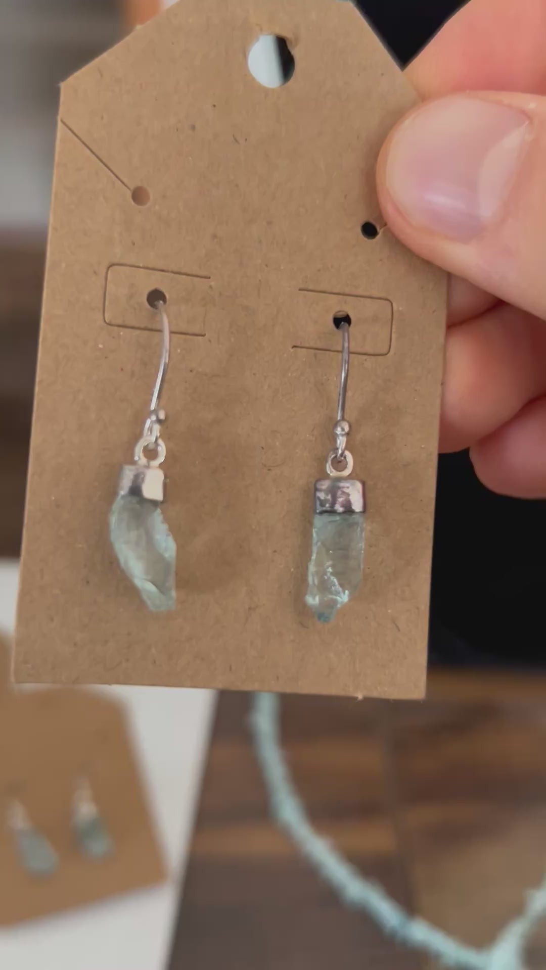 THROAT CHAKRA Authentic Aquamarine .925 Sterling Silver Earrings